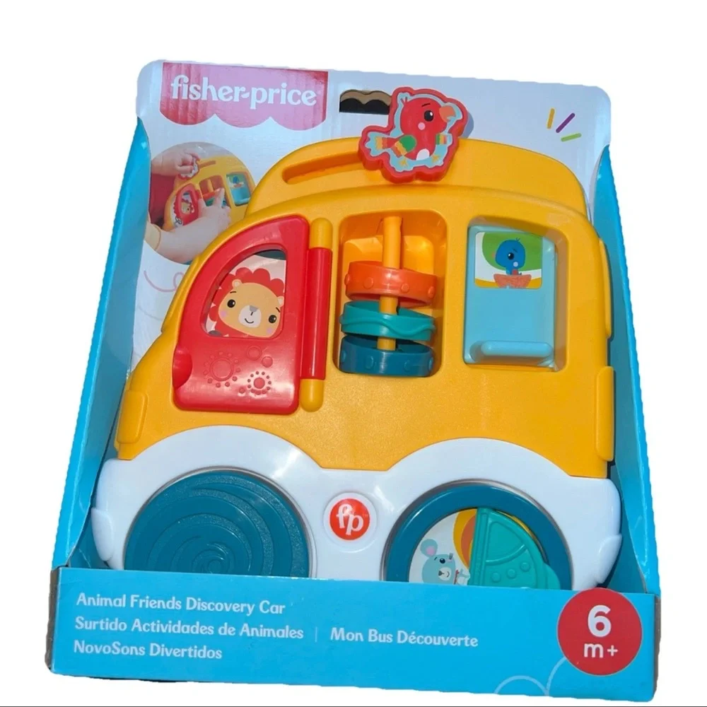 Fisher Price Animal Friends Discovery Car  AND Playtex Musical Piano Fish BABY
